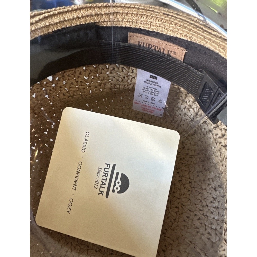 FURTALK Womens Sun Straw Hat UV UPF 80+ Travel Foldable Brim UV Hat M/L‎ - Picture 14 of 16